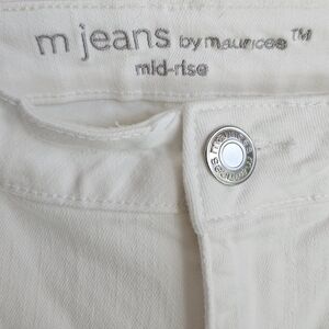 M Jeans By Maurice Mid-Rise White Jeans